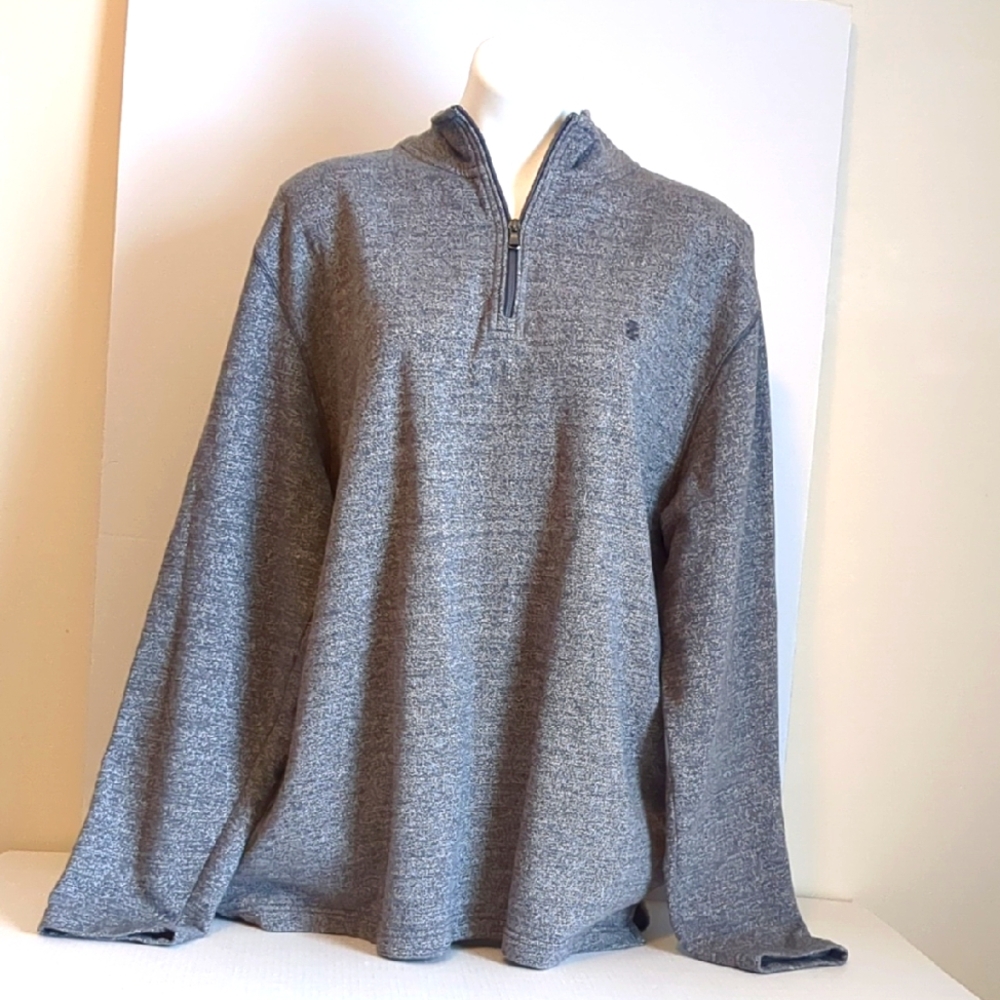 IZOD Saltwater Gray Relaxed Classic Quarter-Zip Pullover